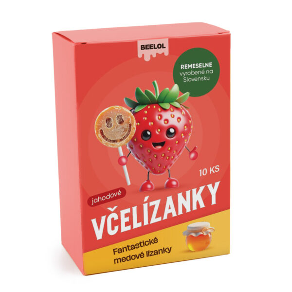 VČELÍZANKY - jahodové lízanky 10ks x 6g