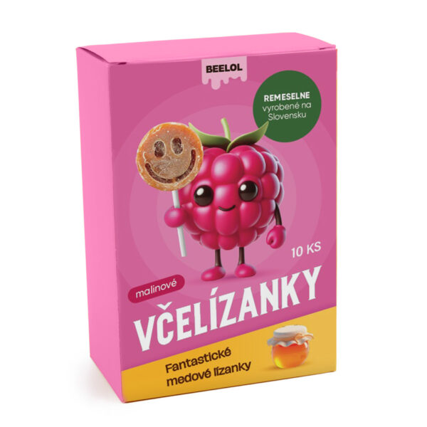 VČELÍZANKY - malinové lízanky 10ks x 6g