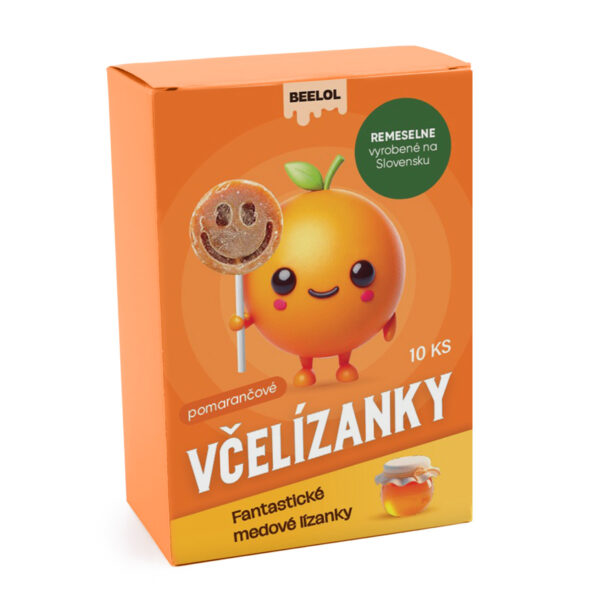 VČELÍZANKY - pomarančové lízanky 10ks x 6g